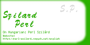 szilard perl business card