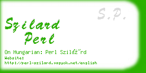 szilard perl business card